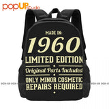 1960 Birth Year Backpack Vintage Shoe Bag Sports Bag