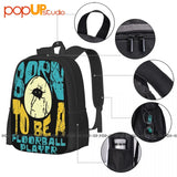 Floorball Player Backpack Large Capacity 3D School Sport Bag
