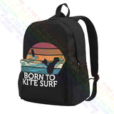 Kite Surf Sunset Beach Backpack Gym Shoe Bag