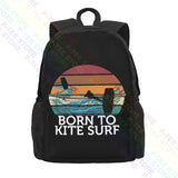 Kite Surf Sunset Beach Backpack Gym Shoe Bag