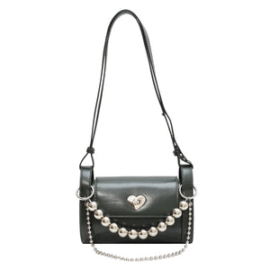 Boston Leather Women's Shoulder Bag Chain Crossbody Tote