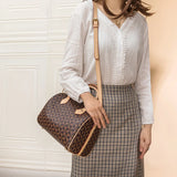 Boston Plaid Crossbody Shopper Bag