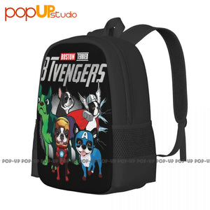 Boston Terrier Btvengers Backpack Large Capacity Print Training Gymnast Bag