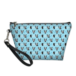 Boston Terrier Print Makeup Bag Lightweight Toiletries Organizer