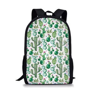 Botany Printing Backpack for School Girls Travel Bag