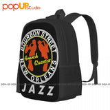 Bourbon Street Jazz Backpack Large Capacity Print Gym Bag