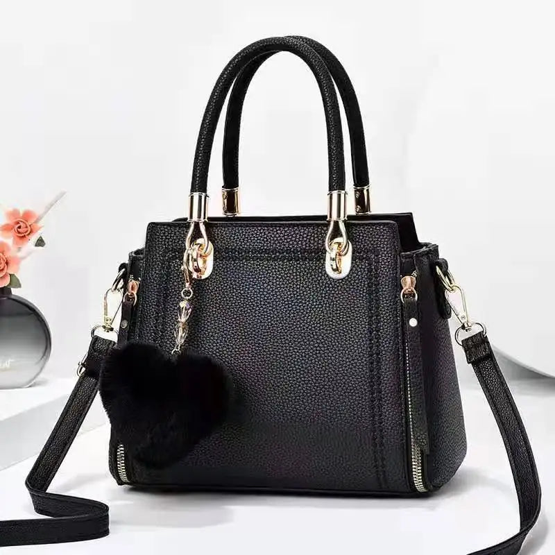 High-End Lychee Grain PU Leather Women's Handbag