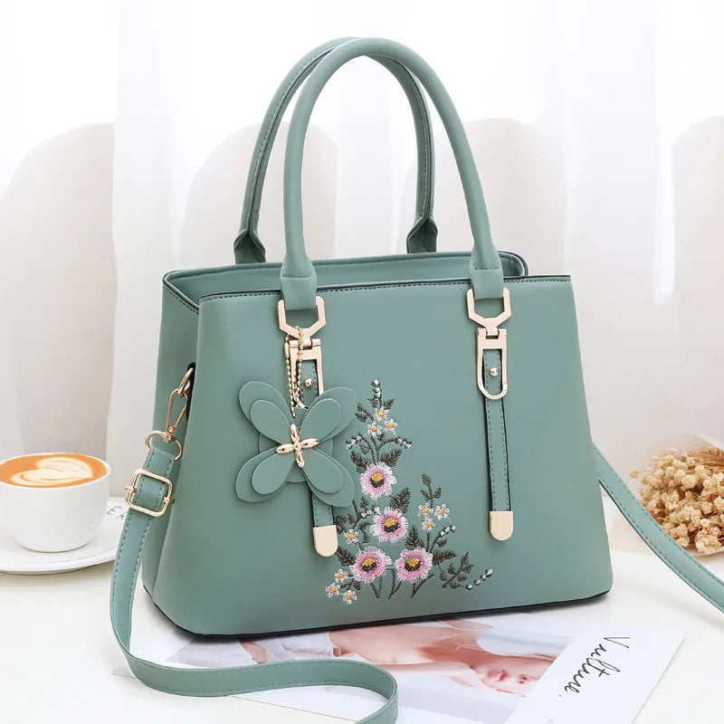 Embroidered One-shoulder Messenger Bag for Women