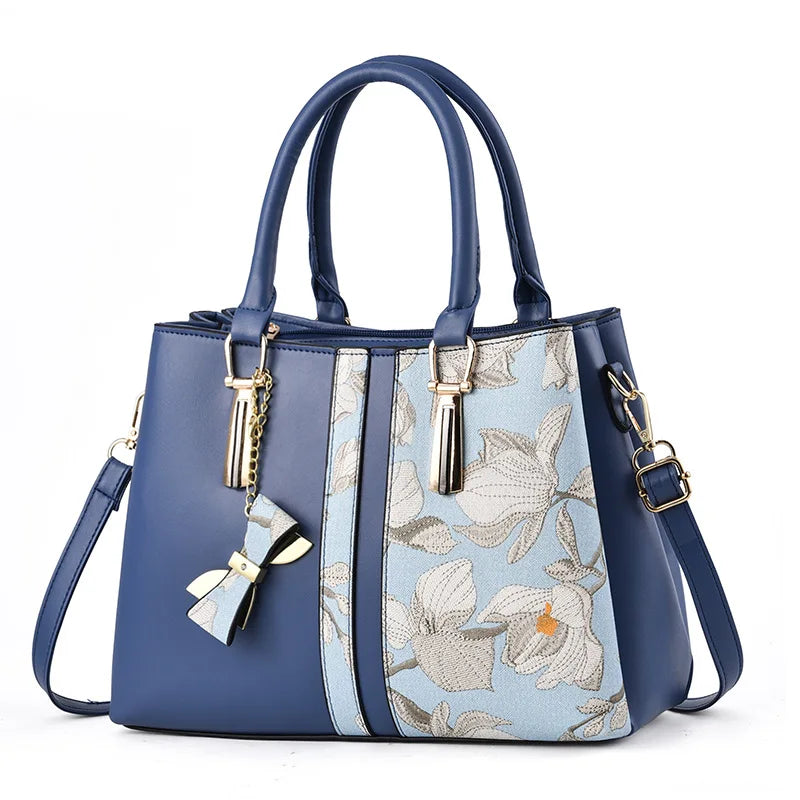 Embroidered Large-capacity Shoulder Bag