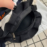 Bow Canvas Bag Shoulder Bag Women Casual Circular Ins Harajuku