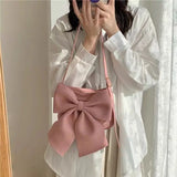 Bow Women's Underarm Bag Casual Hot Girls Shoulder Bags Solid Ladies Tote Purse
