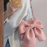 Bow Women's Underarm Bag Casual Hot Girls Shoulder Bags Solid Ladies Tote Purse