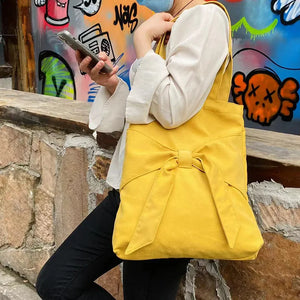 One Shoulder Women's Bag Japanese Canvas Large Capacity Shopping Bag