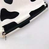Canvas Shoulder Bag with Bow Pattern Large Capacity Tote