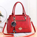 Bow Pendant Women Satchel Shoulder Bag Leather Tote Bag Ladies Hand Bags