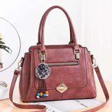 Bow Pendant Women Satchel Shoulder Bag Leather Tote Bag Ladies Hand Bags