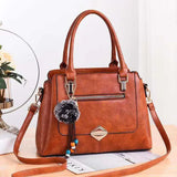 Bow Pendant Women Satchel Shoulder Bag Leather Tote Bag Ladies Hand Bags