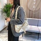 Bow Crossbody Bag for Women Adjustable Strap