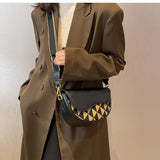 Bow Scarf Women's Shoulder Bag Geometric Crossbody Small Bag Girl's Purse
