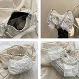 Bow Shoulder Bags Women Folds Cross-body Underarm Bag Females