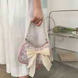 Bow Shoulder Bags Women Folds Cross-body Underarm Bag Females