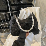 Bow Shoulder Bags Women Folds Cross-body Underarm Bag Females
