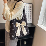 Sweet Flower Women Shopping Girl Soft Cotton Cloth Environmental Storage Handbag