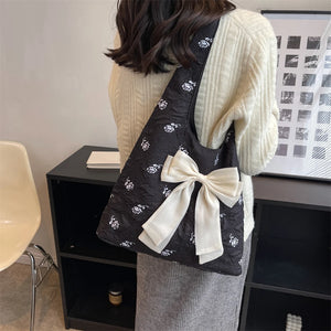 Sweet Flower Women Shopping Girl Soft Cotton Cloth Environmental Storage Handbag