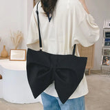 Bowknot Purse Shoulder Bag Large Capacity Messenger Bag