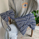 Bowknot Purse Shoulder Bag Large Capacity Messenger Bag