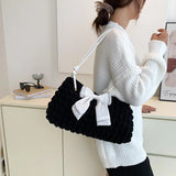 Bowtie Shoulder Bags for Women Autumn Trends Small Crossbody Bag