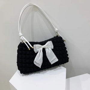 Bowtie Shoulder Bags for Women Autumn Trends Small Crossbody Bag