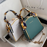 PU Leather Crossbody Sling Bag For Women Handbags With Chain Long Belt
