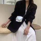 Small Chain Shoulder Bag Mirror Square Crossbody High Bag
