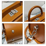 Small Pu Leather Women's Shoulder Bag Top Handbag Tote