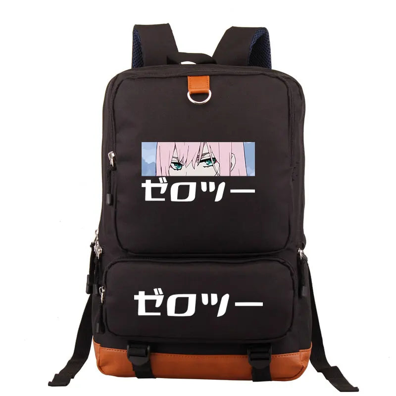 Zero Two Canvas Backpack Harajuku for Teens