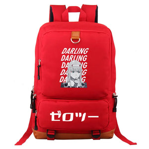 Zero Two Canvas Backpack Harajuku for Teens