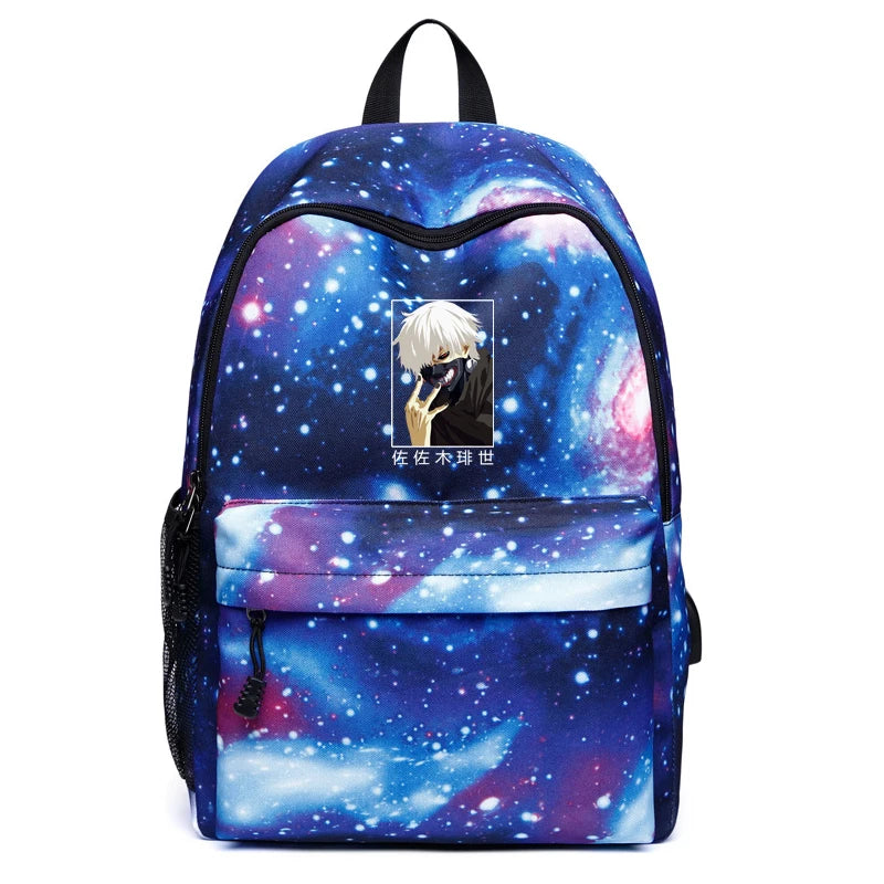 Tokyo Ghoul Anime Rucksack with USB Charging Backpack