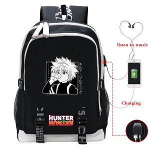 Hunter X Hunter Anime Backpack USB Charging School Bag