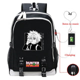 Hunter X Hunter Anime Backpack USB Charging School Bag