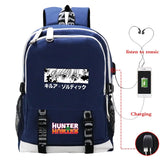 Hunter X Hunter Anime Backpack USB Charging School Bag