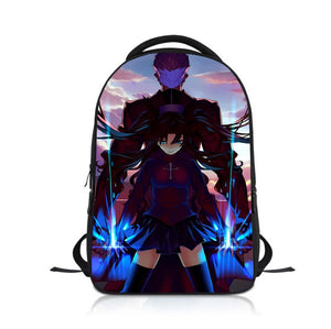 Anime fate stay night Students Backpack School Bag Children Cartoon Knapsack