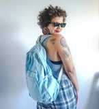 Vintage Washed Denim Jean School Bag Travel Backpack