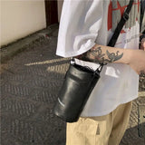 Cylindrical Shoulder Bag Japanese Style Men's Small Messenger Bag