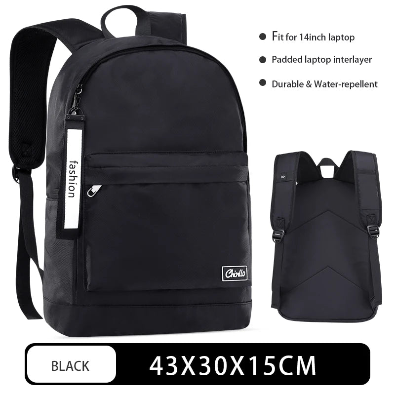Boys Schoolbag Male Travel Mochila Teenager College Laptop Backpack