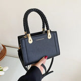 Small Braided Shopper Tote Bag Women's Crossbody Shoulder Bag