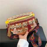 Ethnic Style Tassel Waist Bag for Women Summer Beach Fanny Pack
