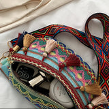 Ethnic Style Tassel Waist Bag for Women Summer Beach Fanny Pack
