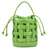 Braided Tote Bucket Bag Small Shoulder Messenger Bag