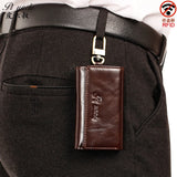 Leather Key Case Men Car Key Holder Zipper Wallet Top Male Man Housekeeper